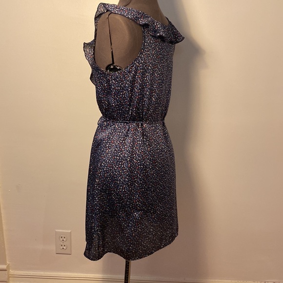 Navy Satiny Y2K Mini Sundress - Picture 2 of 6
